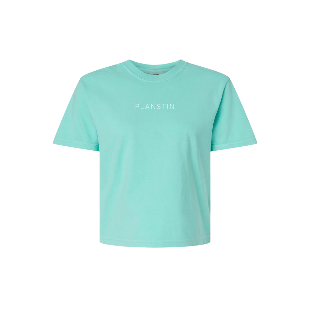 Planstin Women's Boxy Tee (Chalky Mint)