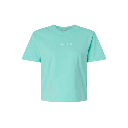 Planstin Women's Boxy Tee (Chalky Mint)