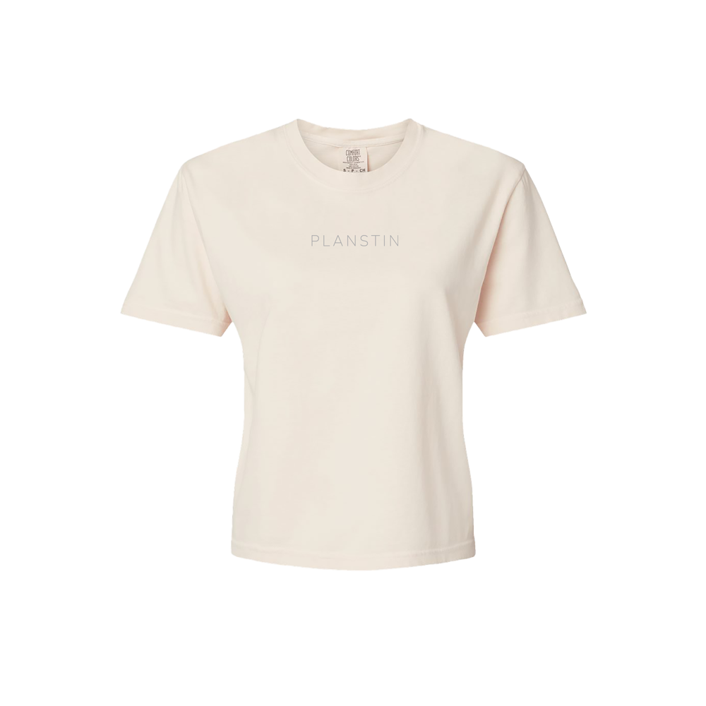 Planstin Women's Boxy Tee (Ivory)
