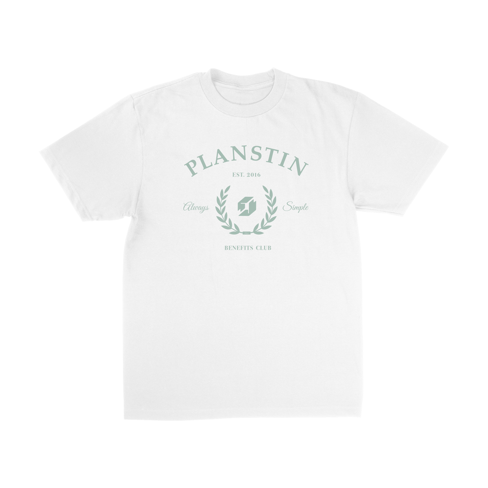 Planstin Club Short Sleeve T-shirt (White)