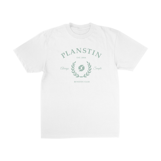 Planstin Club Short Sleeve T-shirt (White)