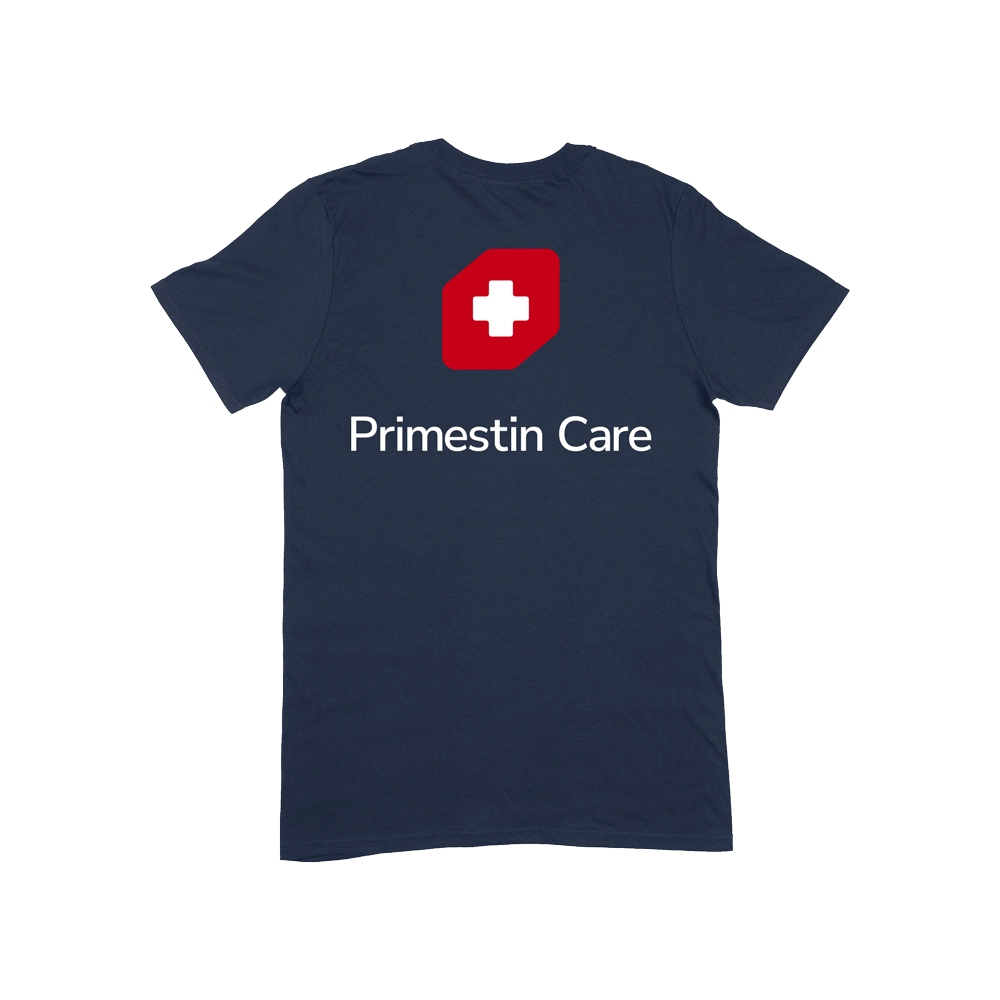 Primestin Front and Back Short Sleeve T-Shirt (Navy)