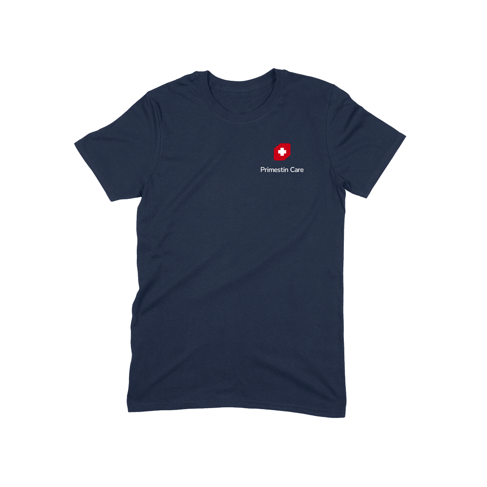 Primestin Front and Back Short Sleeve T-Shirt (Navy)