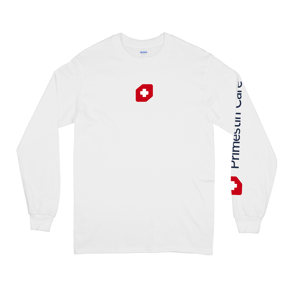 Primestin On The Sleeve Long Sleeve T-Shirt (White)