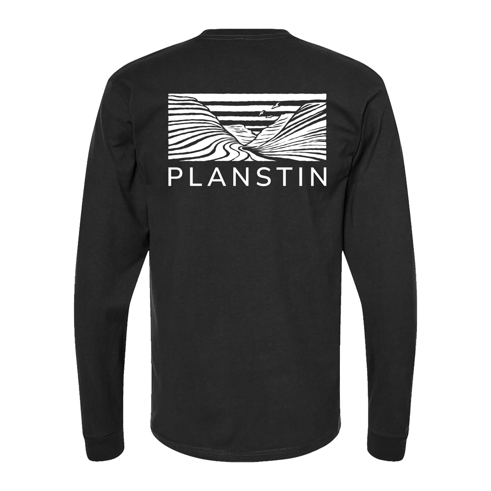 Planstin Rock Wave Long Sleeve T-Shirt (Black)